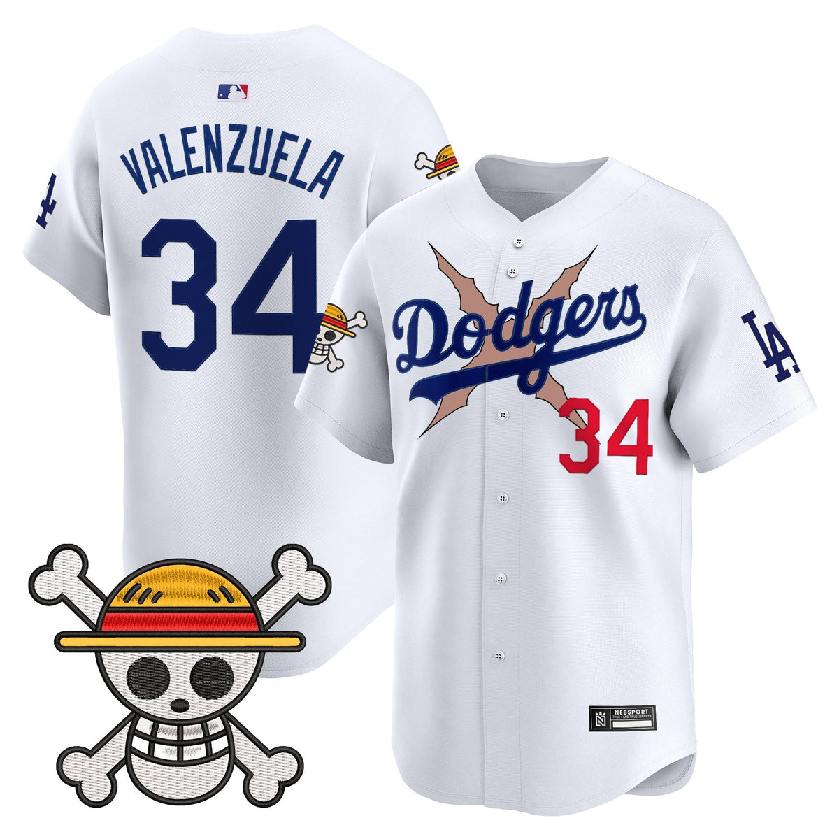 Men's Los Angeles Dodgers x One Piece Vapor Premier Limited Jersey - Stitched
