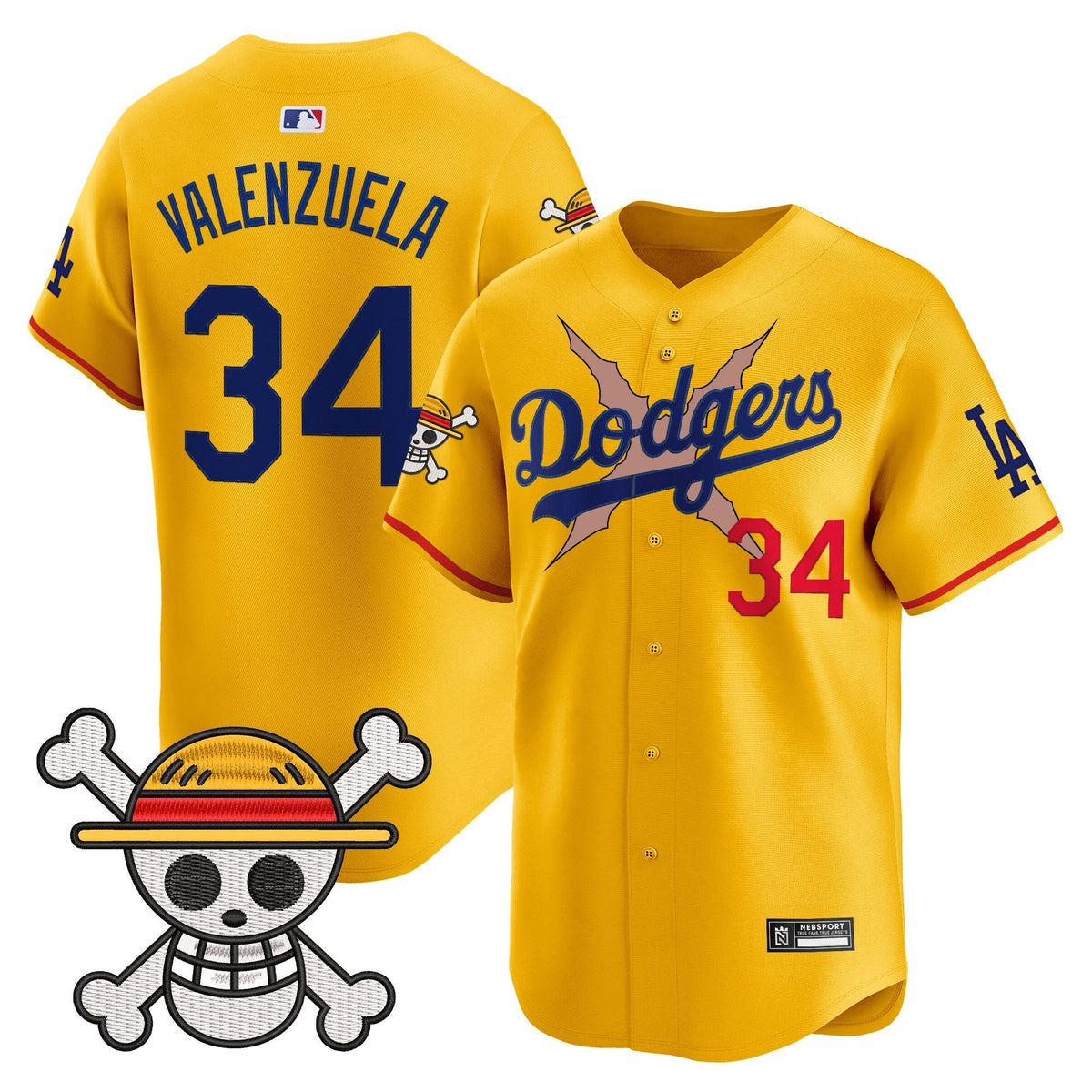 Men's Los Angeles Dodgers x One Piece Vapor Premier Limited Jersey - Stitched
