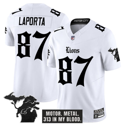 Men's Detroit Lions 'Gothic Motor Grit Edition' Vapor Limited Jersey - All Stitched