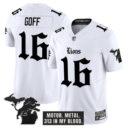 Men's Detroit Lions 'Gothic Motor Grit Edition' Vapor Limited Jersey - All Stitched