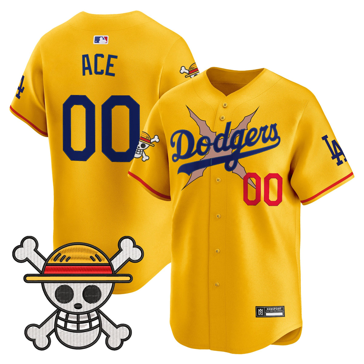 Men's Los Angeles Dodgers x One Piece Vapor Premier Limited Jersey - Stitched