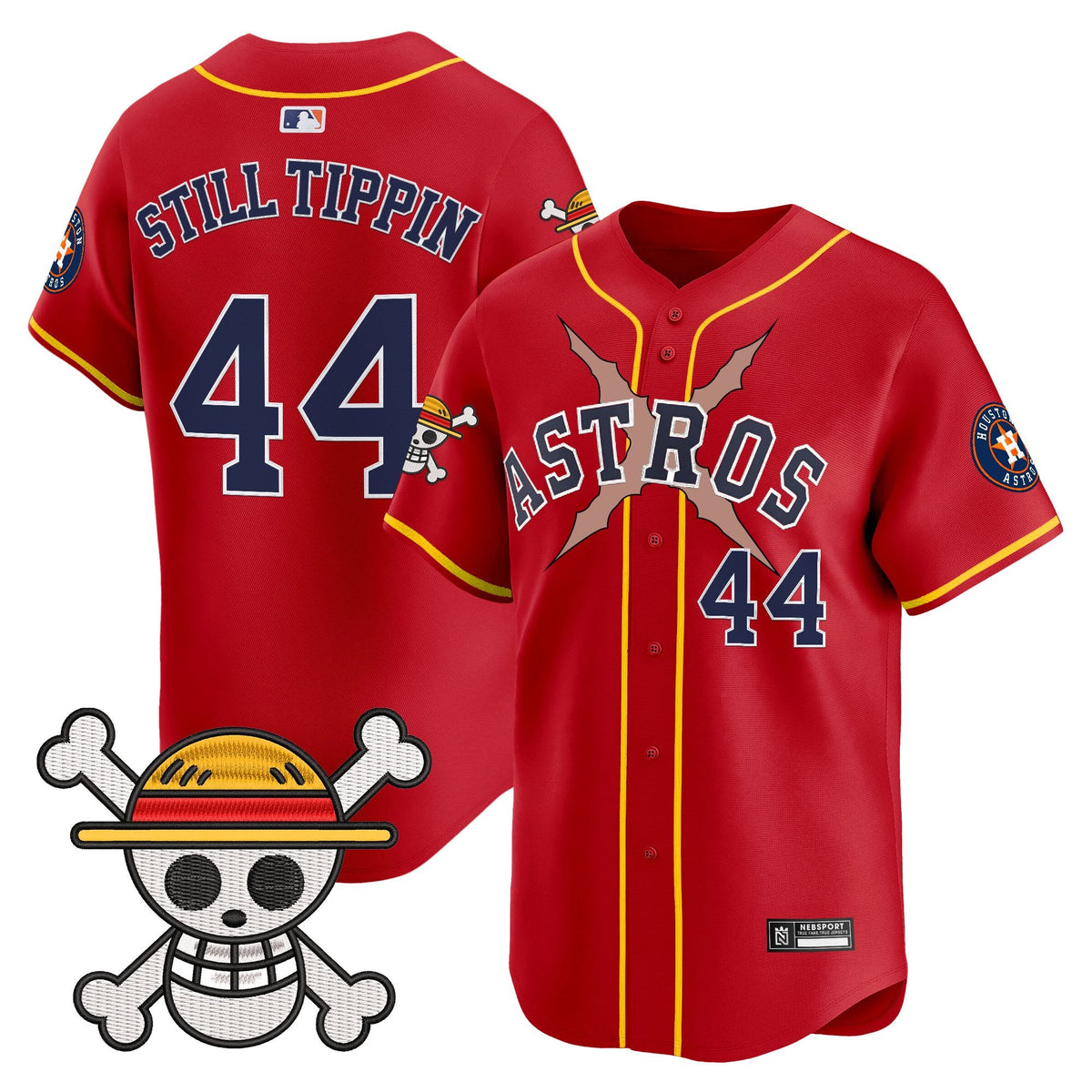 Men's Houston Astros x One Piece 2025 Vapor Premier Limited Jersey - All Stitched