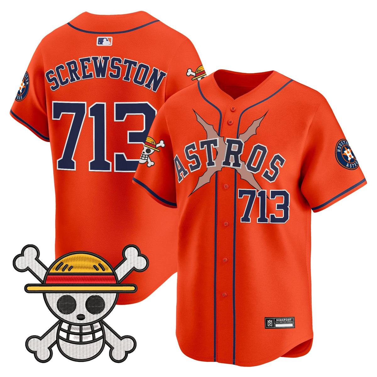 Men's Houston Astros x One Piece 2025 Vapor Premier Limited Jersey - All Stitched