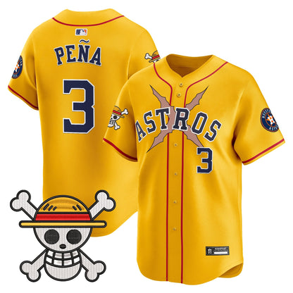 Men's Houston Astros x One Piece 2025 Vapor Premier Limited Jersey - All Stitched