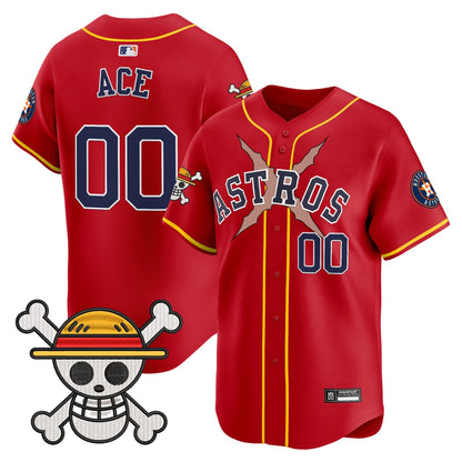Men's Houston Astros x One Piece 2025 Vapor Premier Limited Jersey - All Stitched