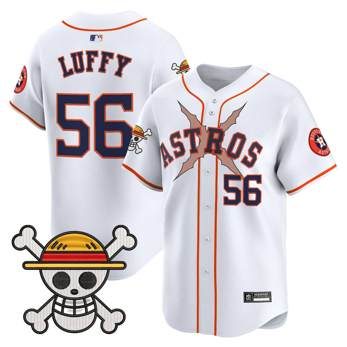 Men's Houston Astros x One Piece 2025 Vapor Premier Limited Jersey - All Stitched