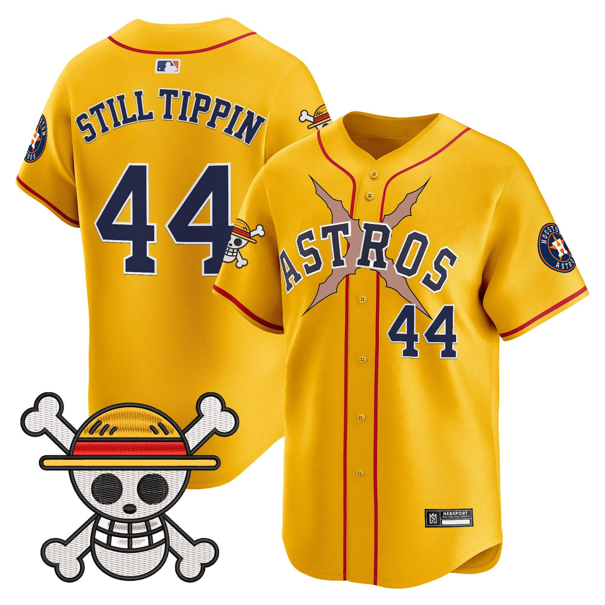 Men's Houston Astros x One Piece 2025 Vapor Premier Limited Jersey - All Stitched
