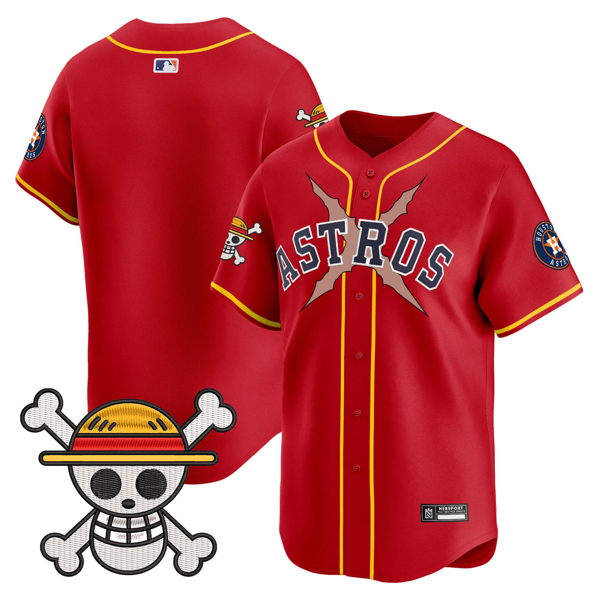 Men's Houston Astros x One Piece 2025 Vapor Premier Limited Jersey - All Stitched