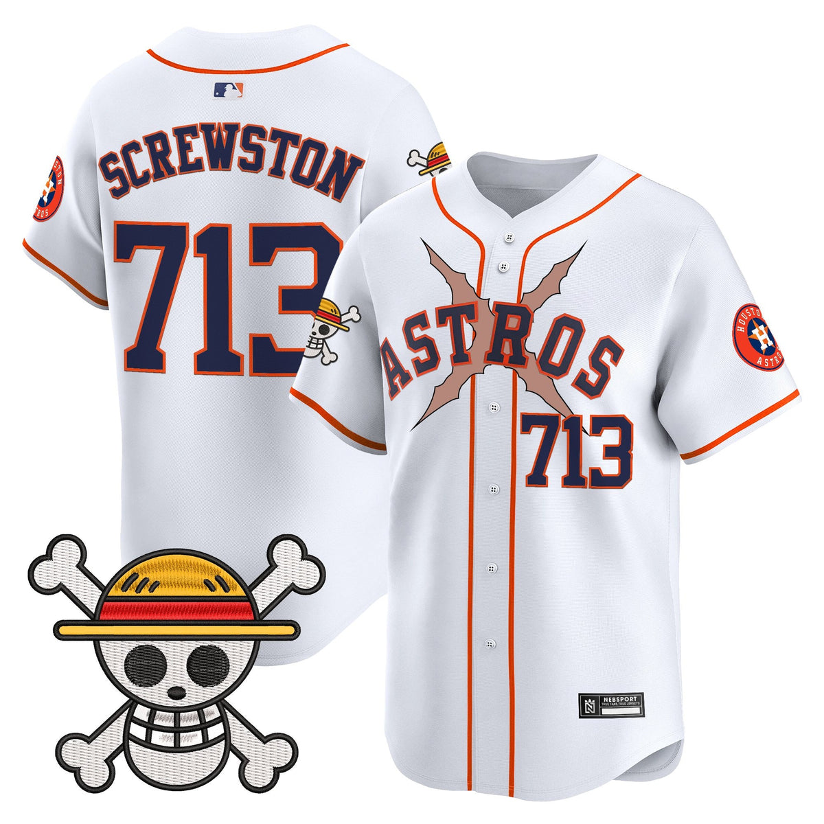 Men's Houston Astros x One Piece 2025 Vapor Premier Limited Jersey - All Stitched