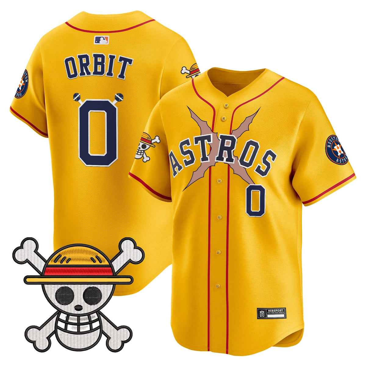 Men's Houston Astros x One Piece 2025 Vapor Premier Limited Jersey - All Stitched