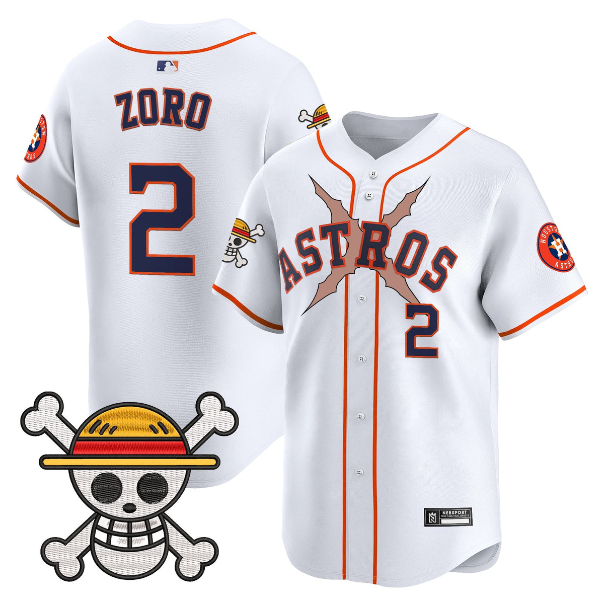 Men's Houston Astros x One Piece 2025 Vapor Premier Limited Jersey - All Stitched