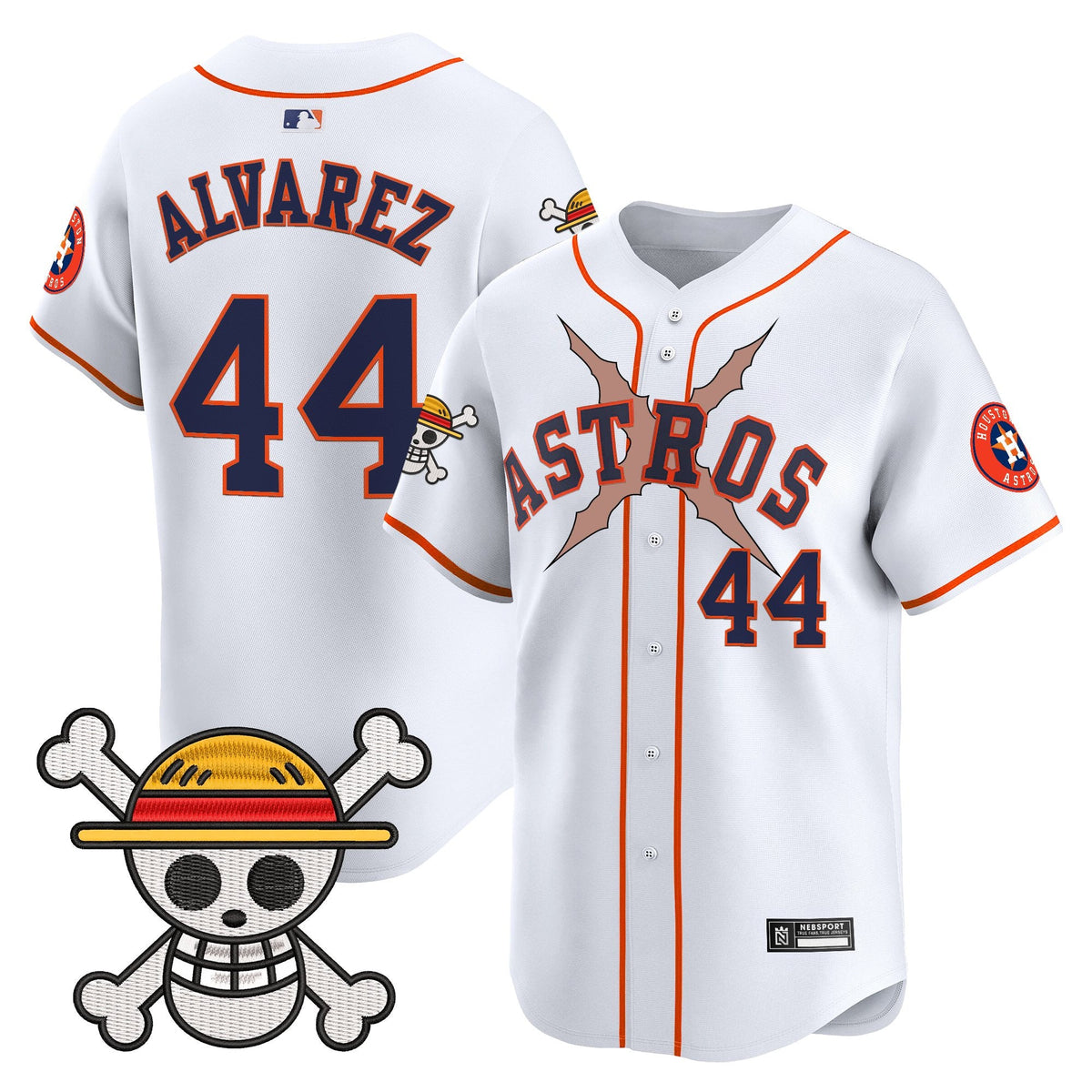 Men's Houston Astros x One Piece 2025 Vapor Premier Limited Jersey - All Stitched