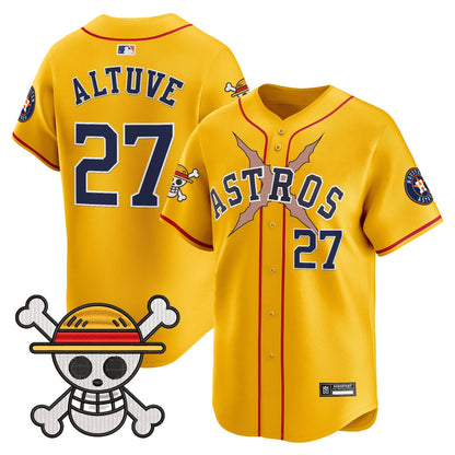 Men's Houston Astros x One Piece 2025 Vapor Premier Limited Jersey - All Stitched