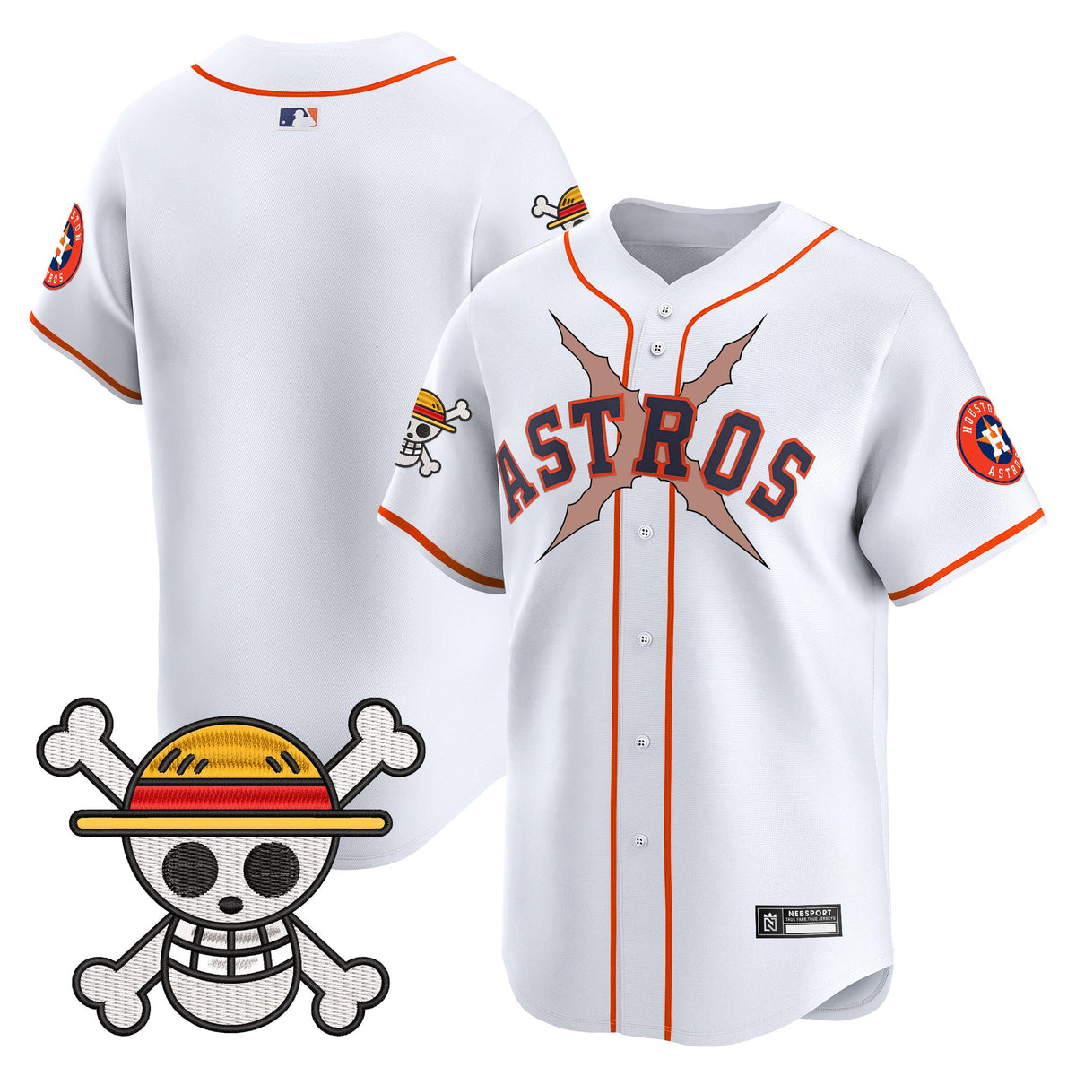 Men's Houston Astros x One Piece 2025 Vapor Premier Limited Jersey - All Stitched
