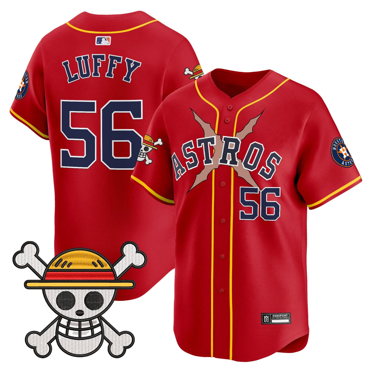 Men's Houston Astros x One Piece 2025 Vapor Premier Limited Jersey - All Stitched