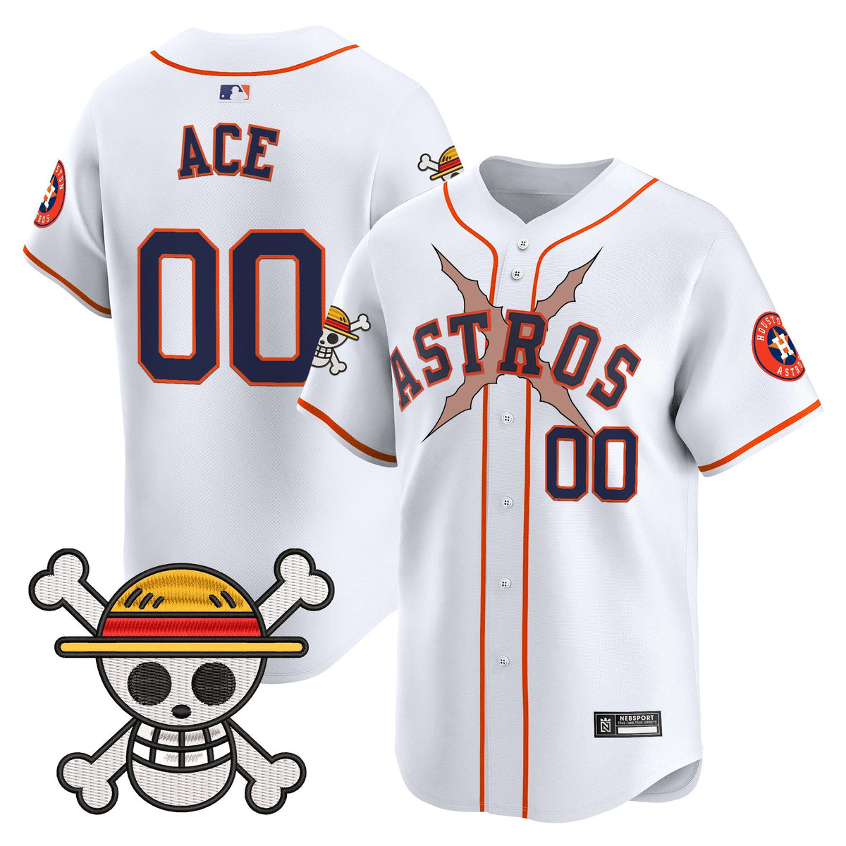 Men's Houston Astros x One Piece 2025 Vapor Premier Limited Jersey - All Stitched