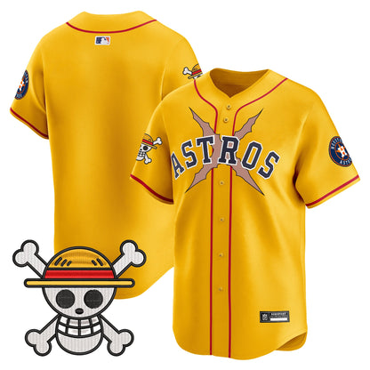 Men's Houston Astros x One Piece 2025 Vapor Premier Limited Jersey - All Stitched