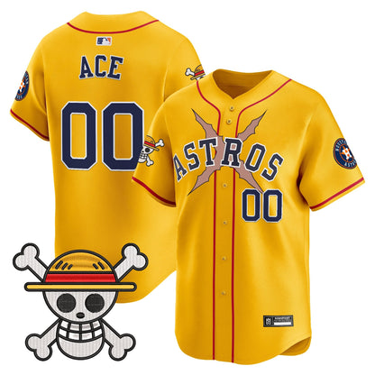 Men's Houston Astros x One Piece 2025 Vapor Premier Limited Jersey - All Stitched