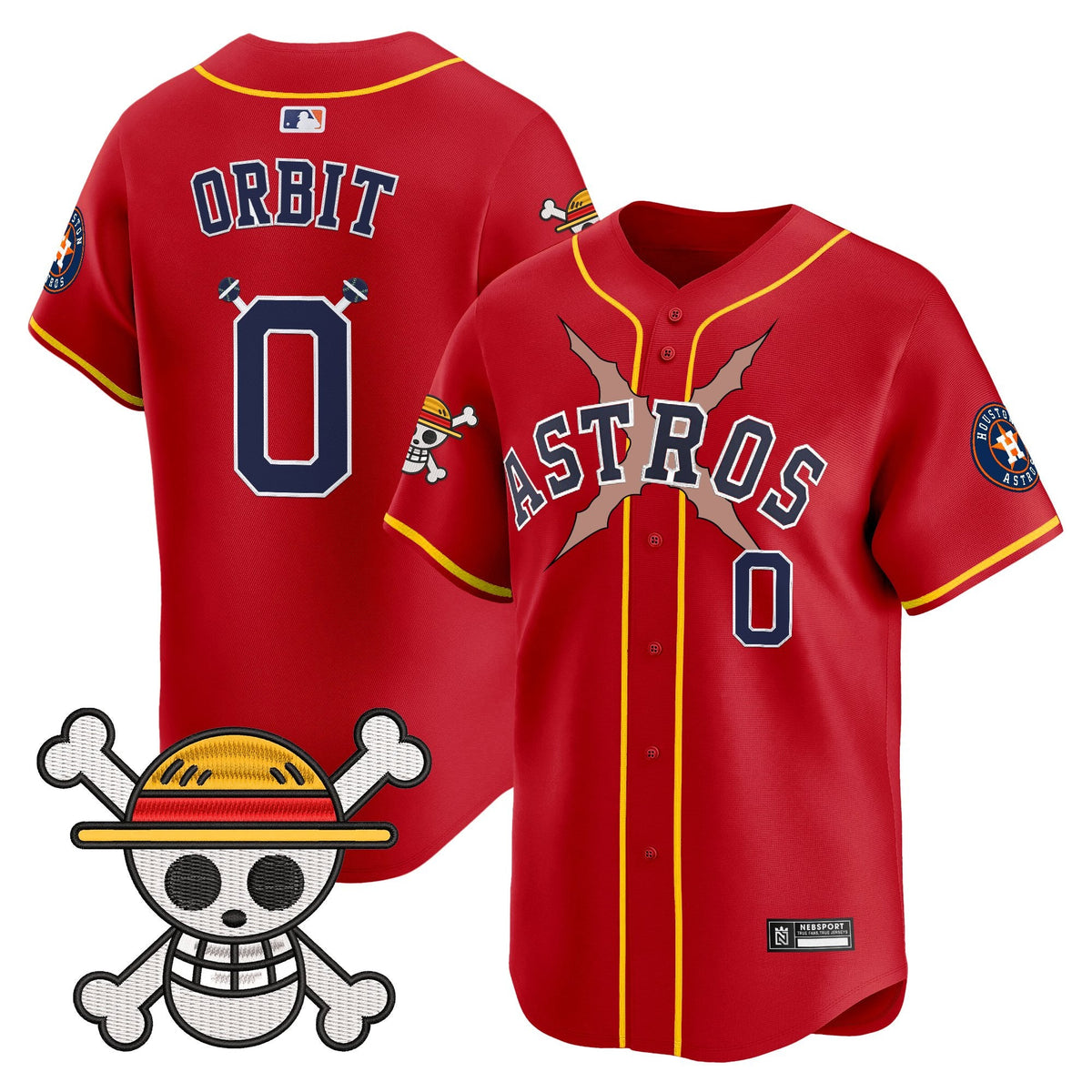 Men's Houston Astros x One Piece 2025 Vapor Premier Limited Jersey - All Stitched