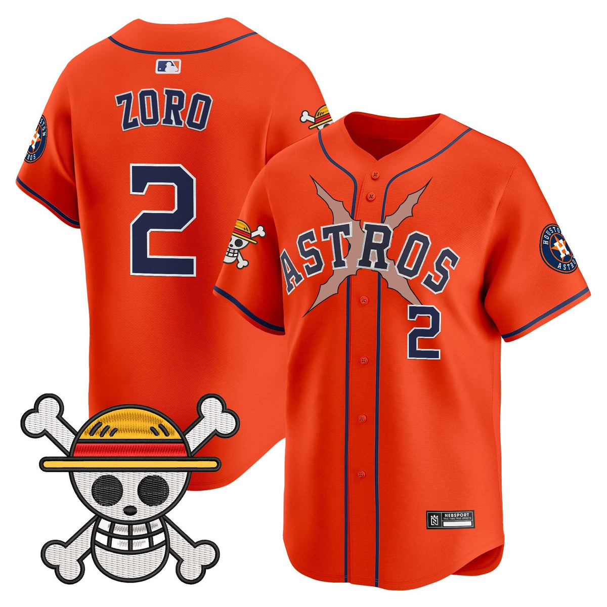Men's Houston Astros x One Piece 2025 Vapor Premier Limited Jersey - All Stitched