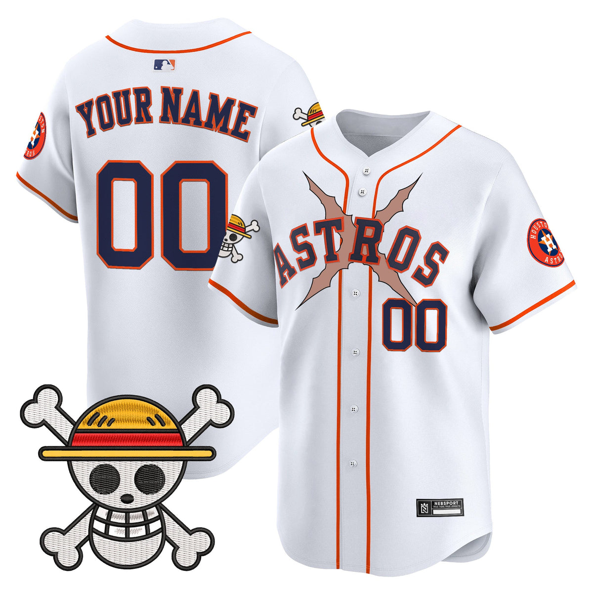 Houston Astros x One Piece 2025 Vapor Premier Limited Custom Jersey - All Stitched