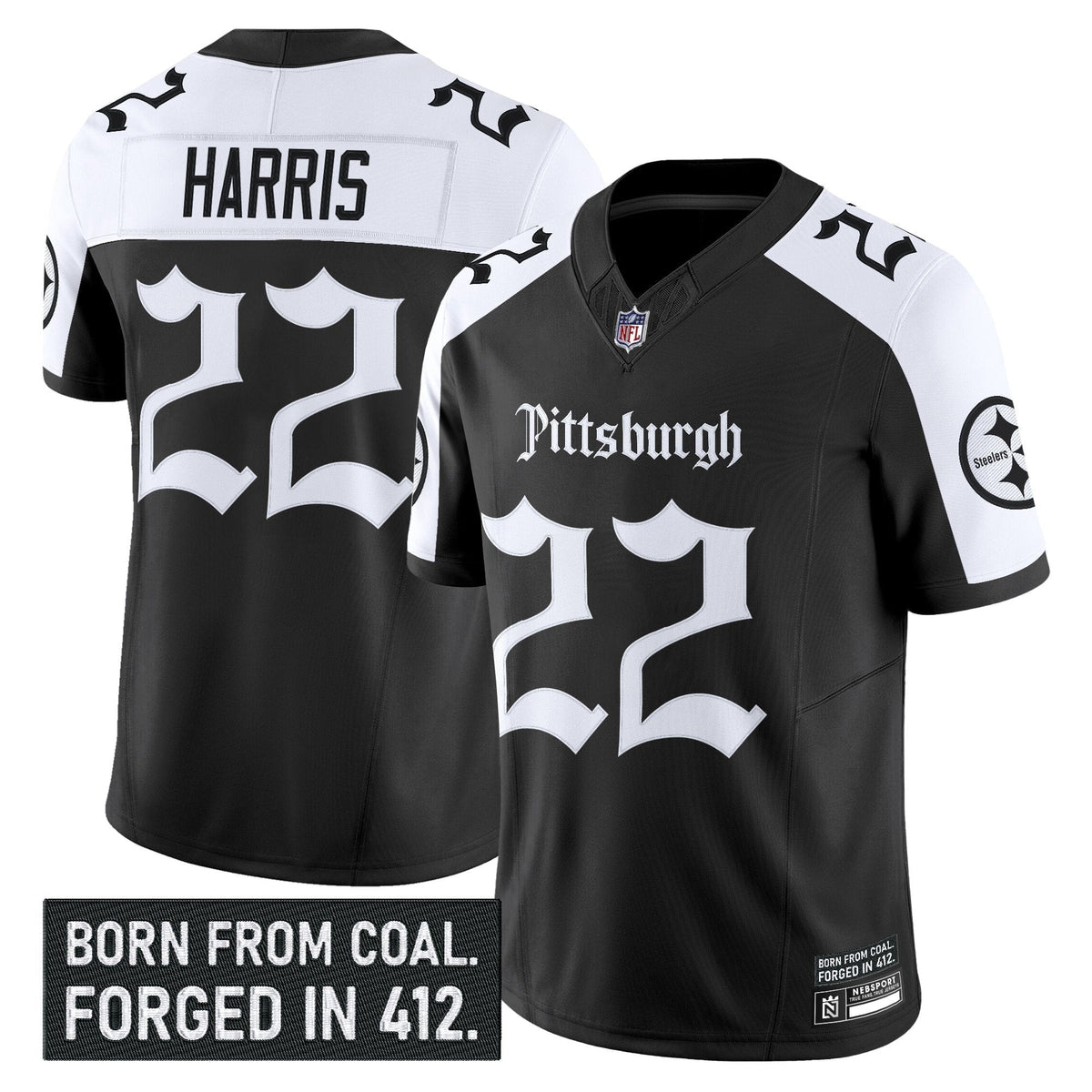 Men's Pittsburgh Steelers 'Gothic Steel City Edition' Vapor Limited Jersey - All Stitched