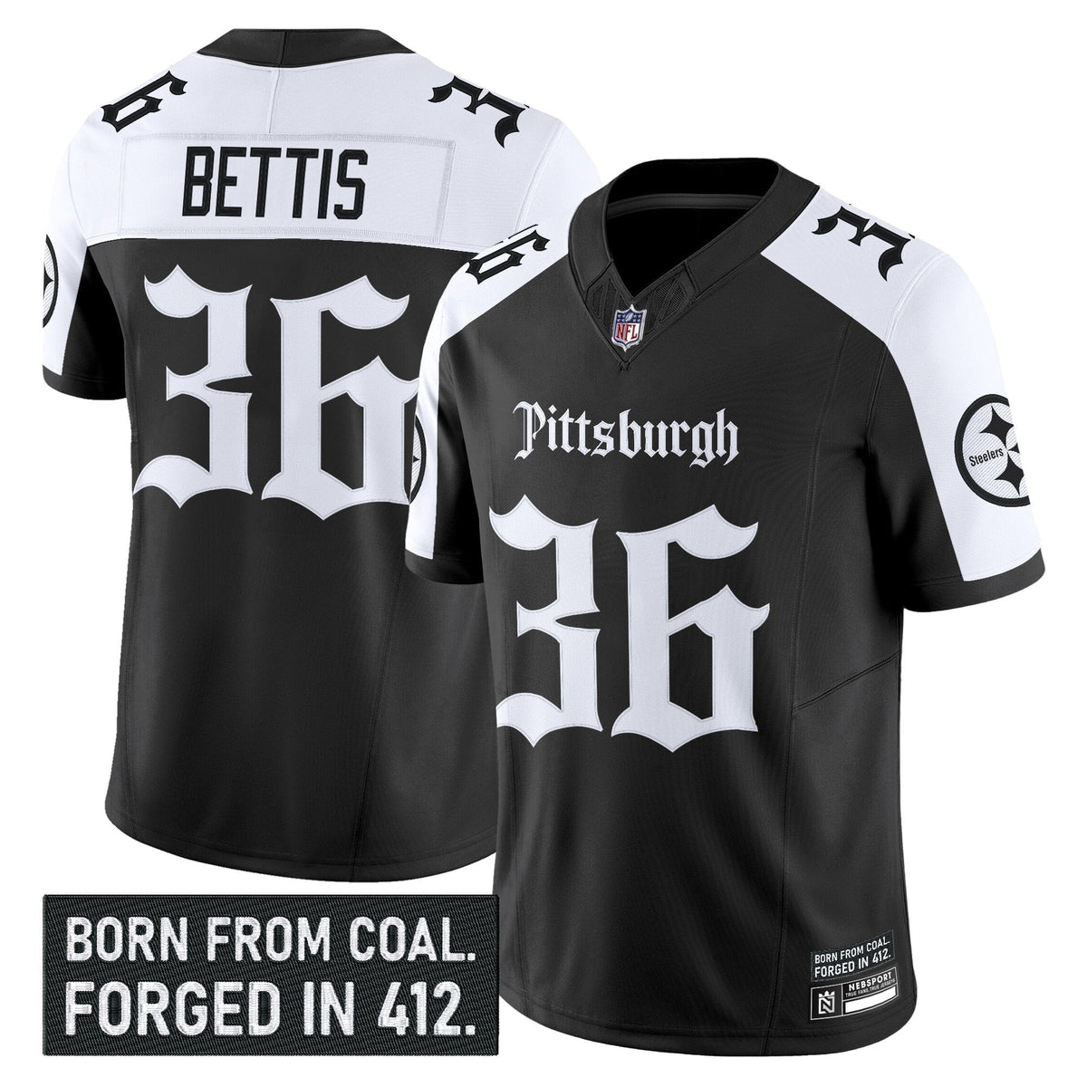Men's Pittsburgh Steelers 'Gothic Steel City Edition' Vapor Limited Jersey - All Stitched