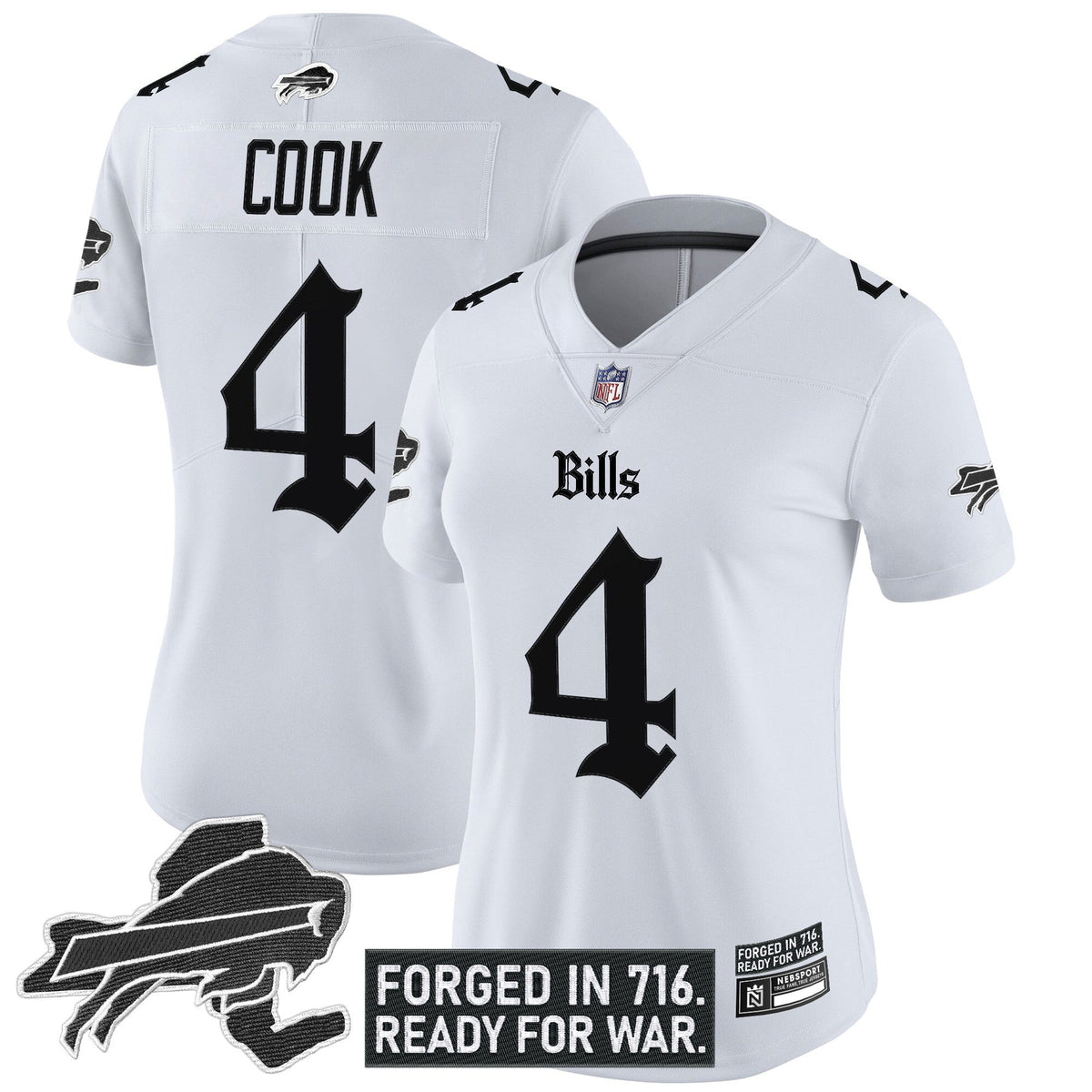 Women's Buffalo Bills 'Gothic Cold Front Edition' Vapor Limited Jersey - All Stitched