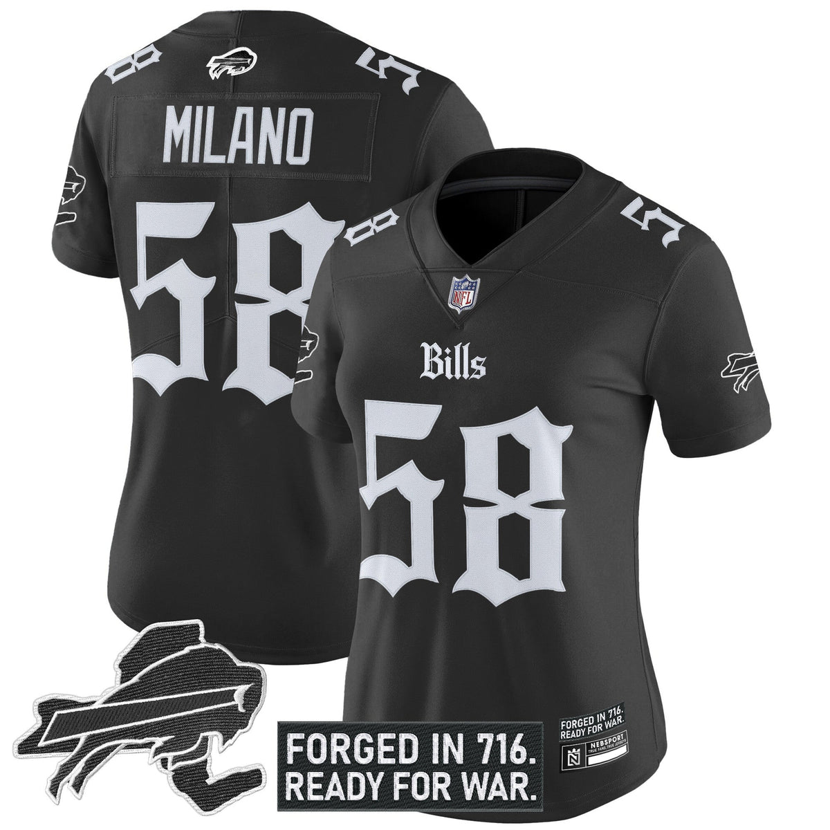 Women's Buffalo Bills 'Gothic Cold Front Edition' Vapor Limited Jersey - All Stitched
