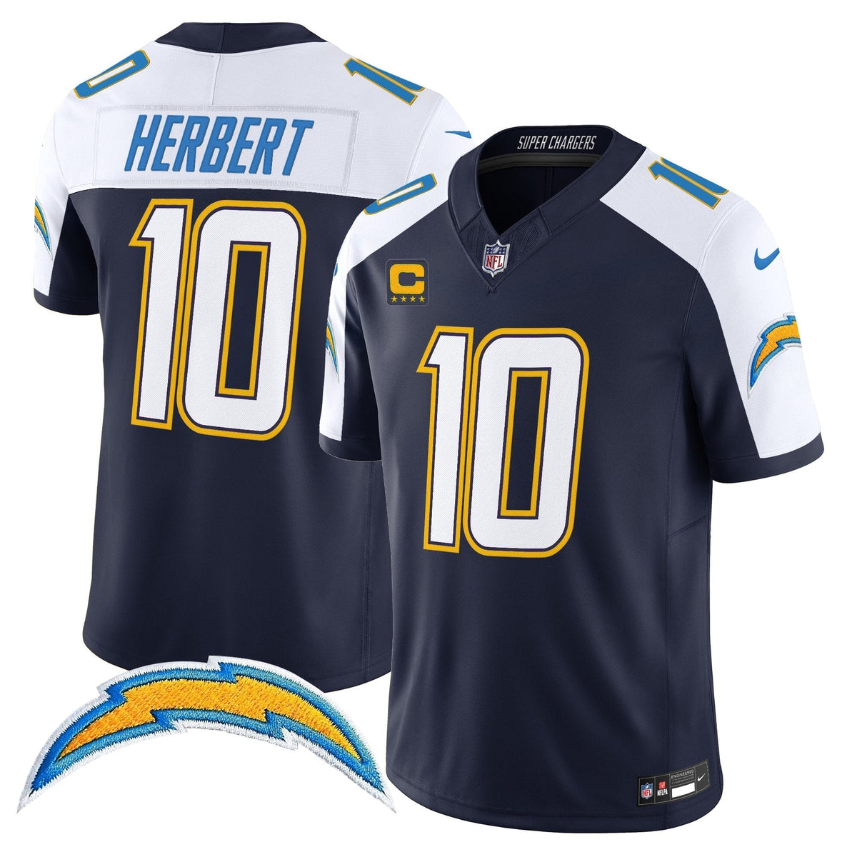 Men's Los Angeles Chargers 2025 Alternate Charger Power Vapor Limited Jersey - All Stitched