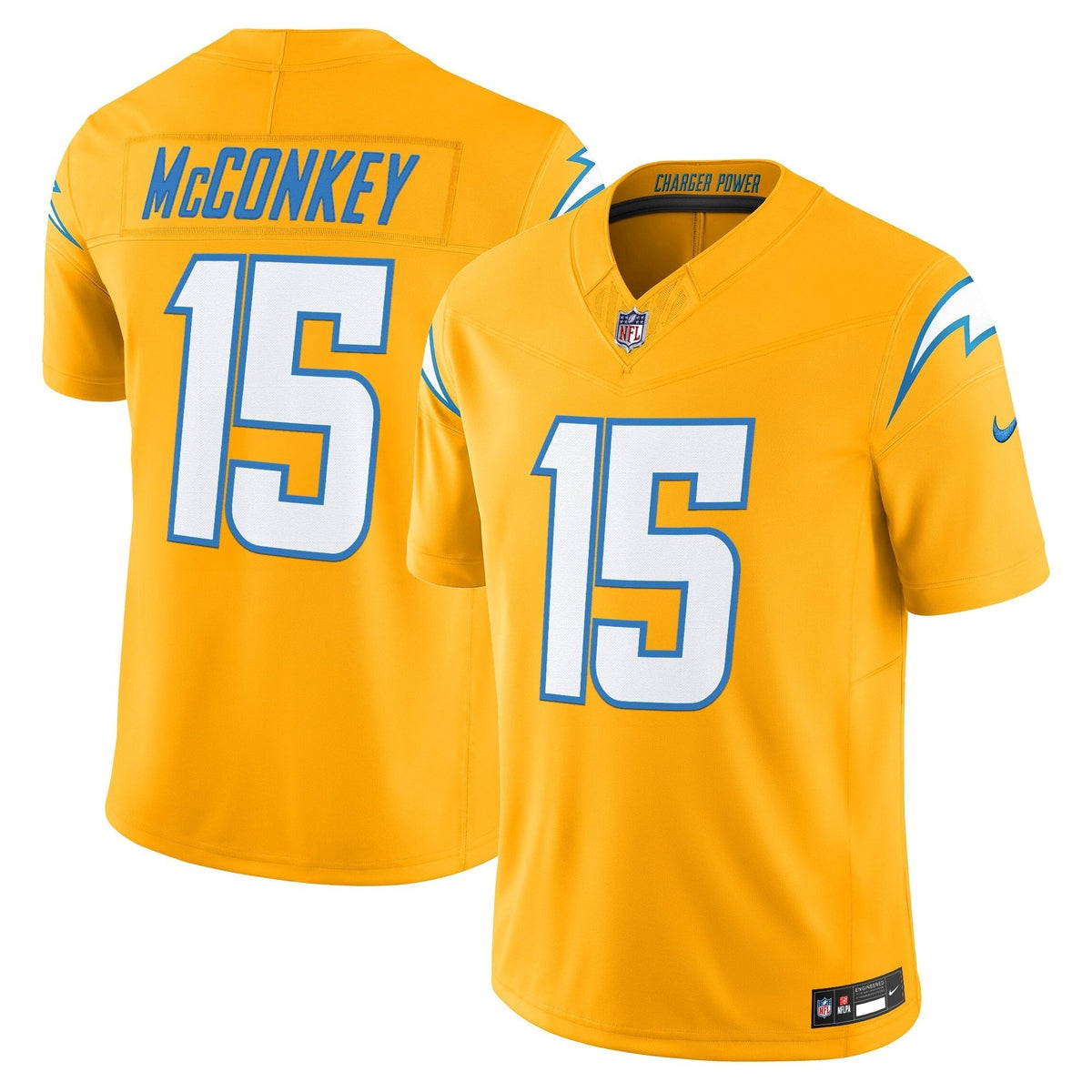 Men's Los Angeles Chargers 2025 Alternate Charger Power Vapor Limited Jersey - All Stitched