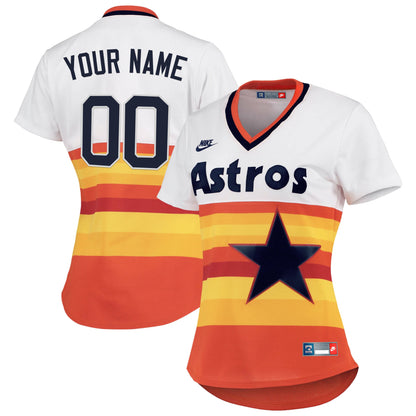Houston Astros Throwback Vapor Premier Limited Custom Jersey - All Stitched