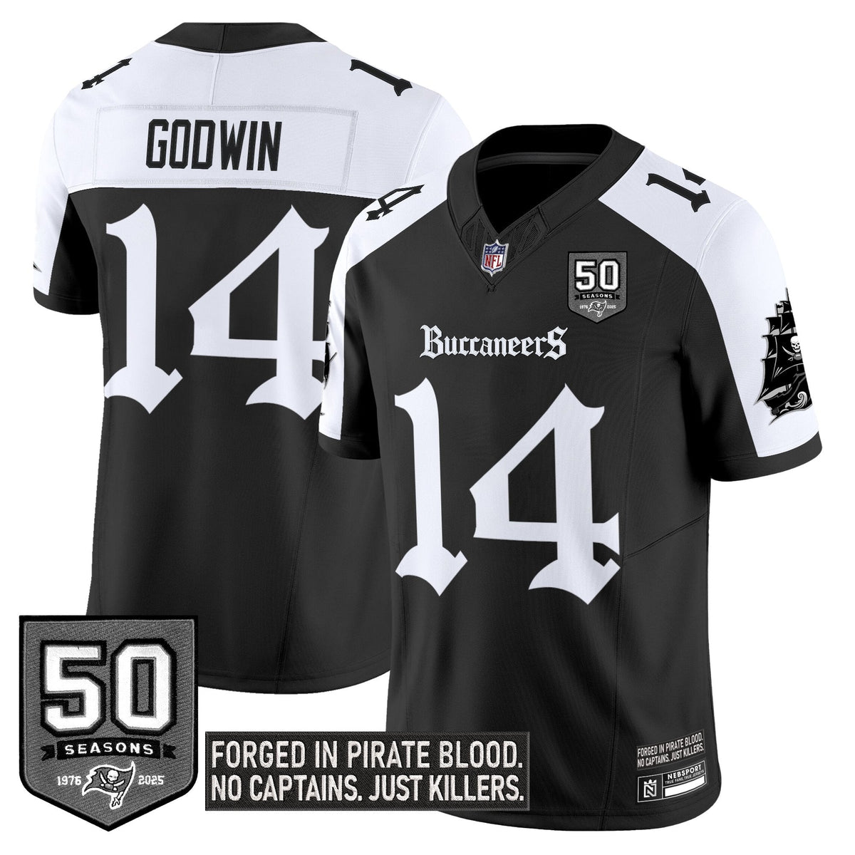 Men's Tampa Bay Buccaneers 'Gothic Pirate Shadows Edition' Limited Jersey - All Stitched