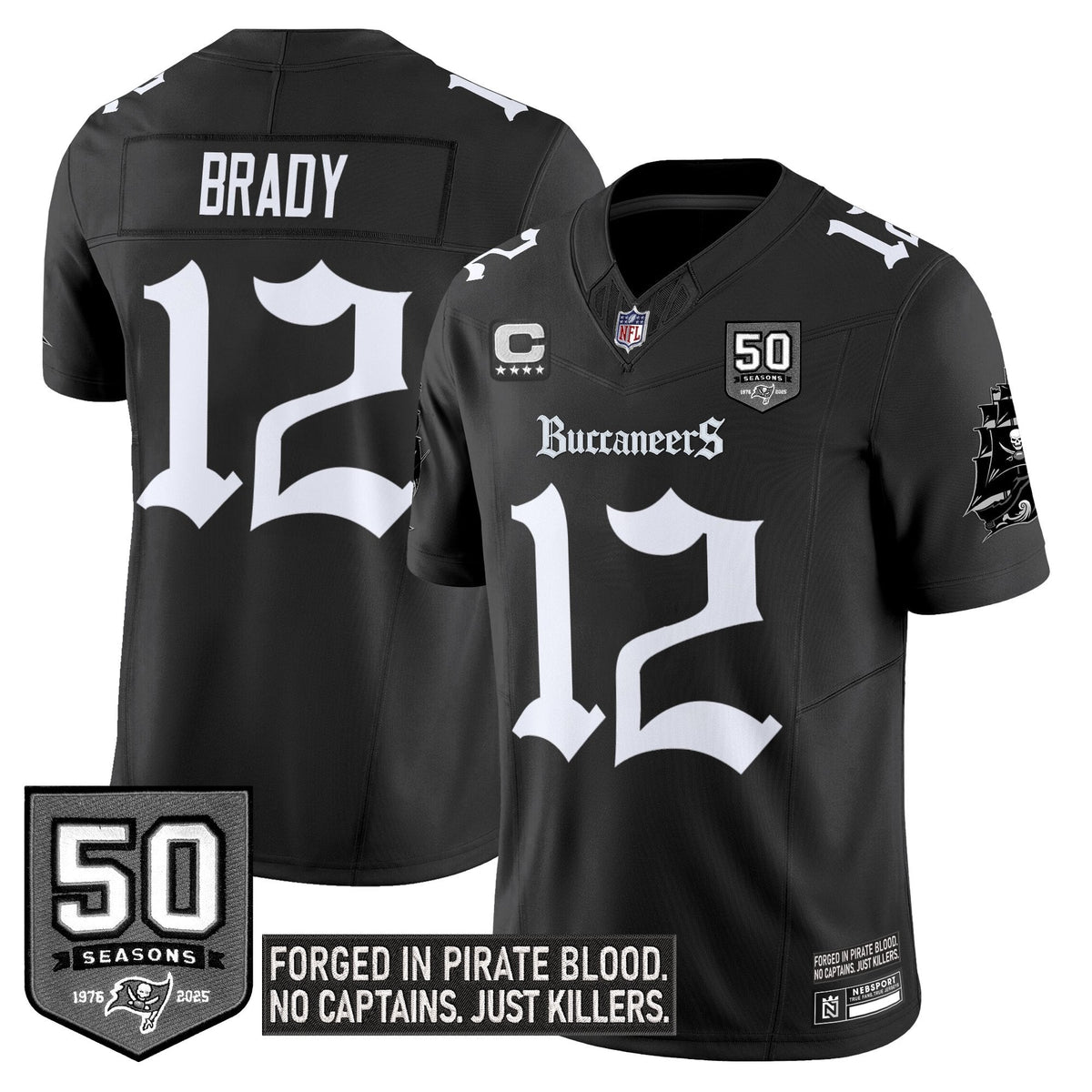 Men's Tampa Bay Buccaneers 'Gothic Pirate Shadows Edition' Limited Jersey - All Stitched