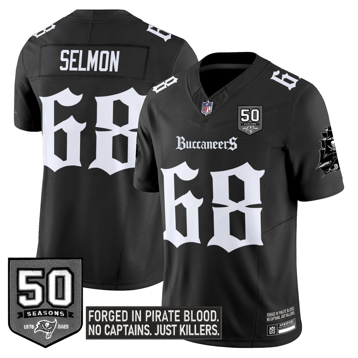 Men's Tampa Bay Buccaneers 'Gothic Pirate Shadows Edition' Limited Jersey - All Stitched