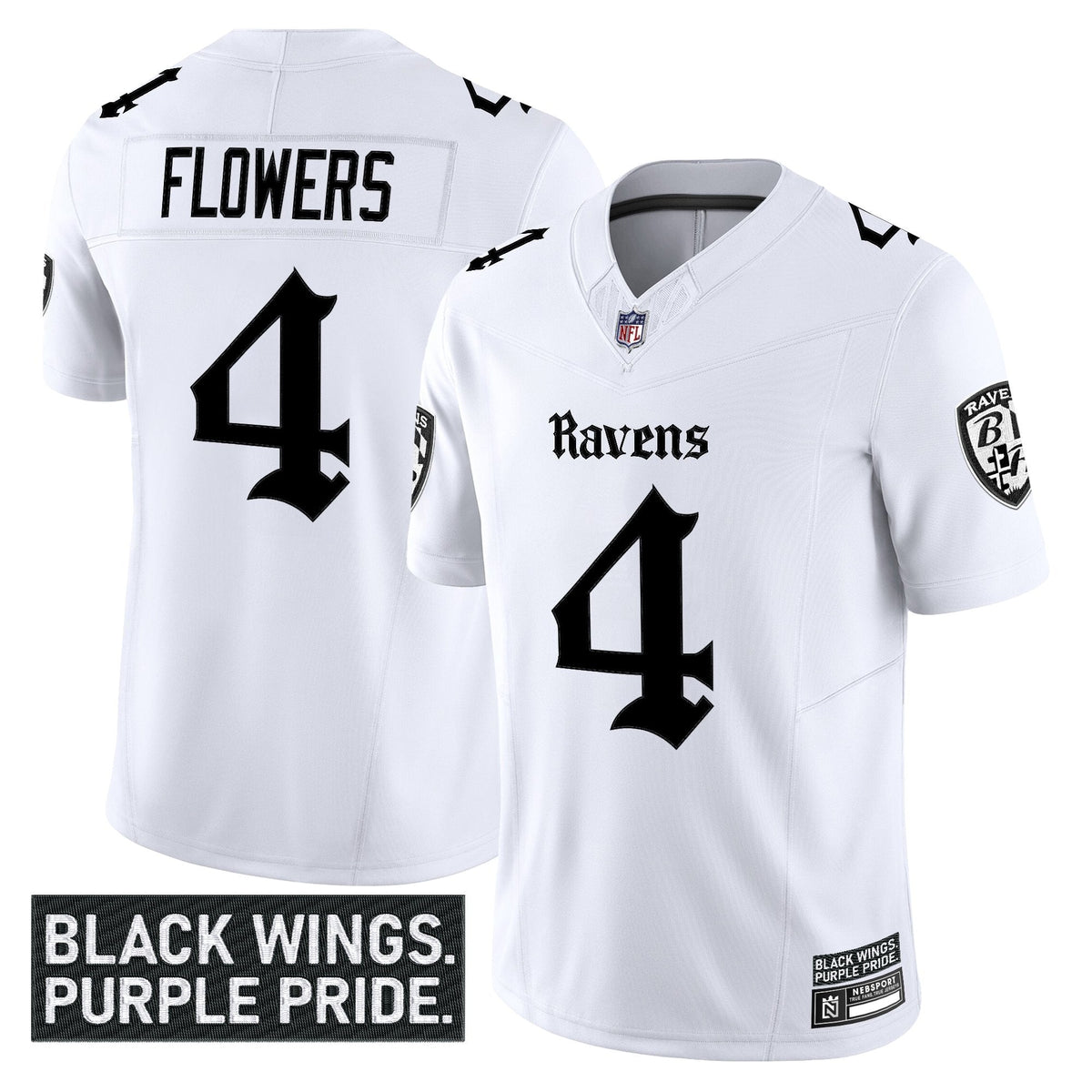 Men's Baltimore Ravens 'Gothic Nevermore Edition' Vapor Limited Jersey - All Stitched