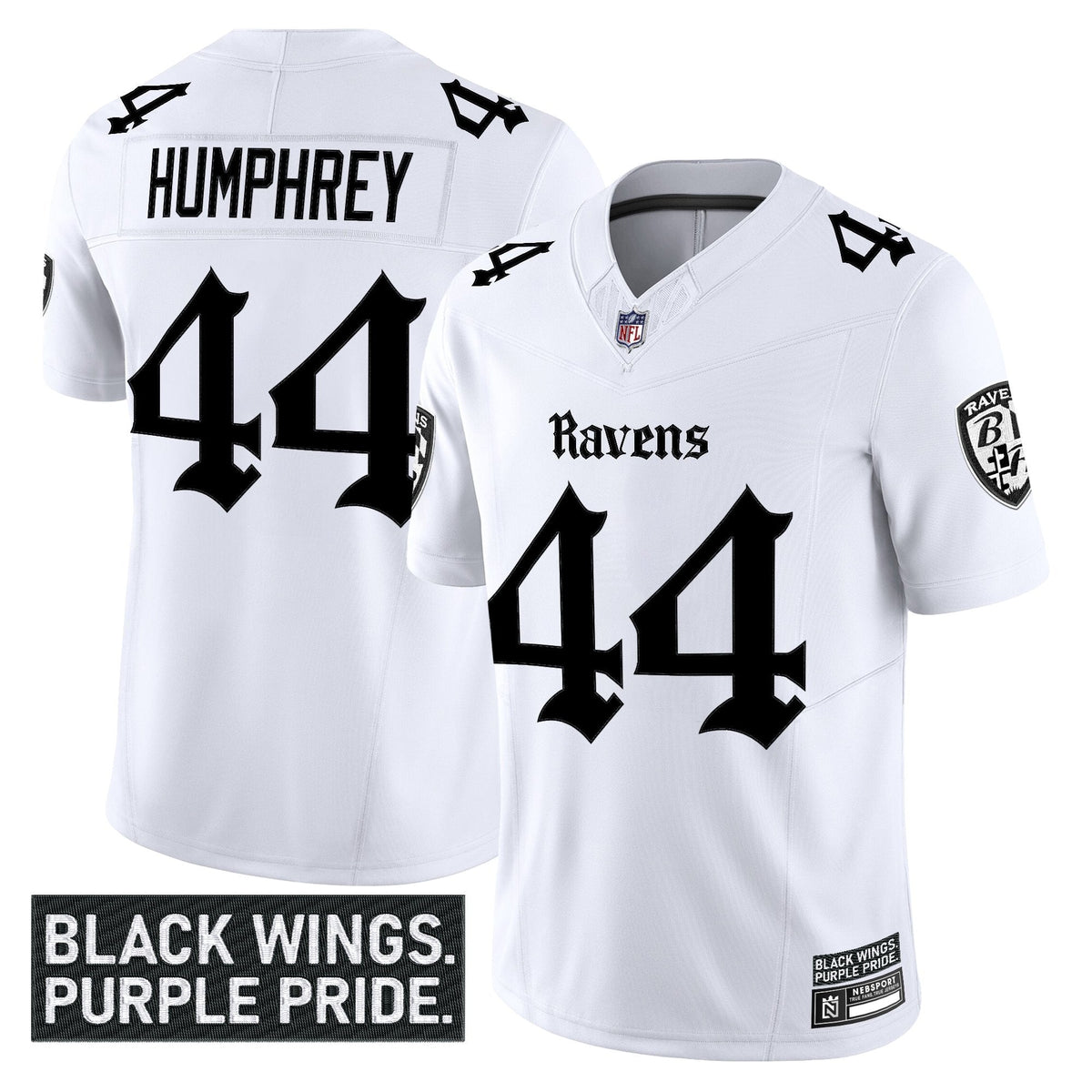 Men's Baltimore Ravens 'Gothic Nevermore Edition' Vapor Limited Jersey - All Stitched