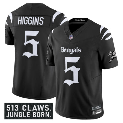 Men's Cincinnati Bengals 'Gothic Jungle Shadows Edition' Vapor Limited Jersey - All Stitched