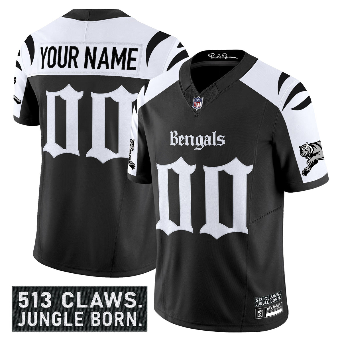 Cincinnati Bengals 'Gothic Jungle Shadows Edition' Vapor Limited Custom Jersey - All Stitched