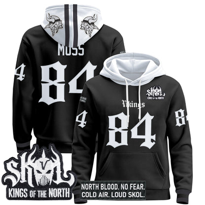 Men's Minnesota Vikings 'Gothic Norseblood Edition' Pullover Hoodie - All Stitched