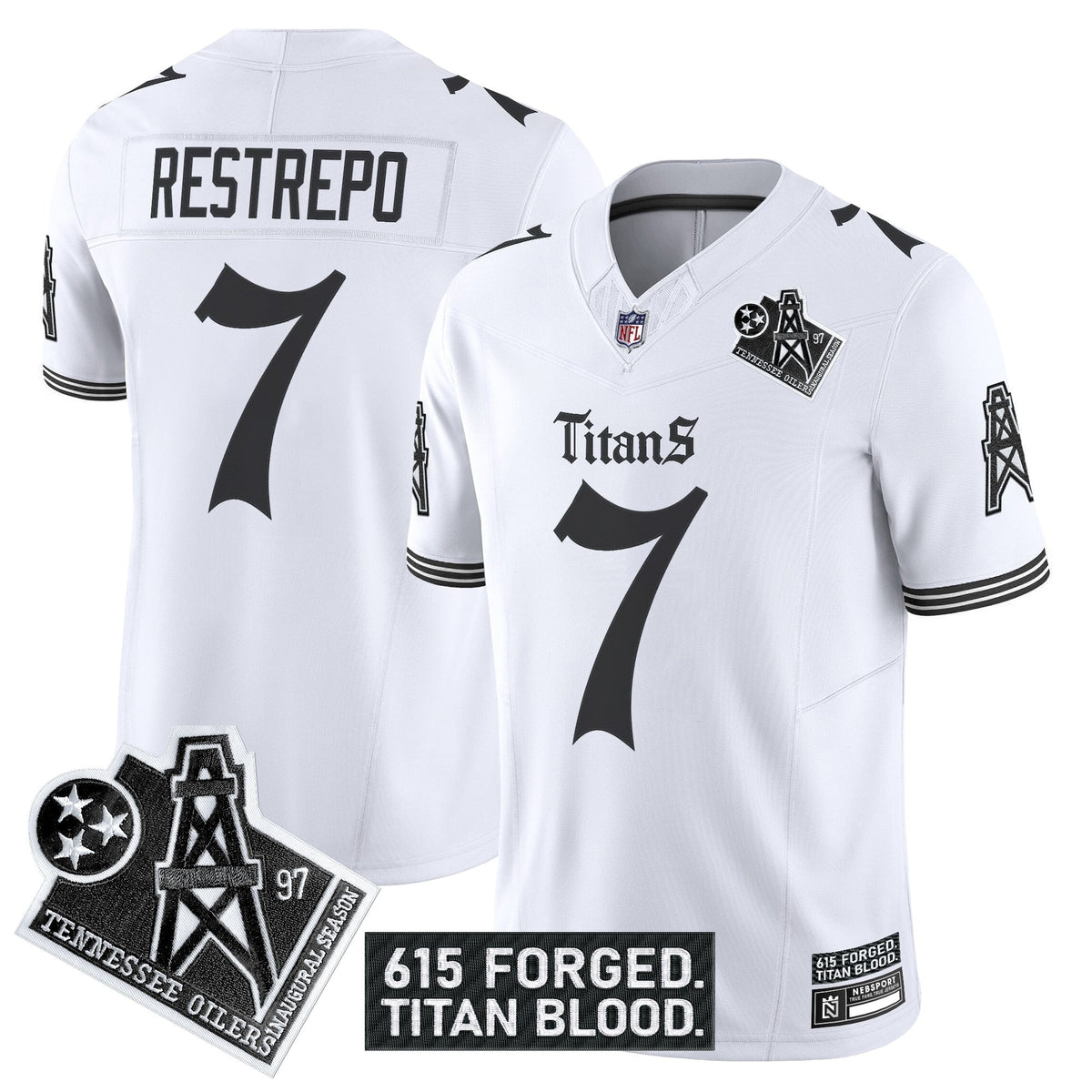 Men's Tennessee Titans 'Titan Gothic Shadows Drop' Vapor Limited Jersey - All Stitched