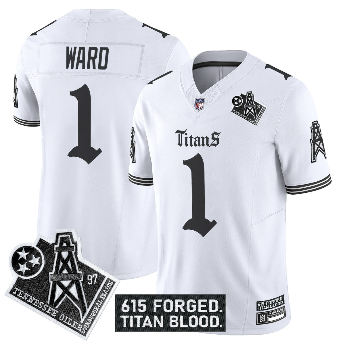 Men's Tennessee Titans 'Titan Gothic Shadows Drop' Vapor Limited Jersey - All Stitched