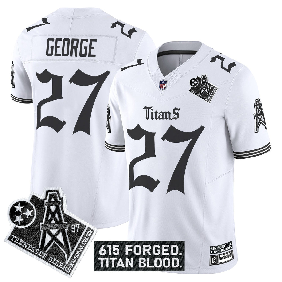 Men's Tennessee Titans 'Titan Gothic Shadows Drop' Vapor Limited Jersey - All Stitched