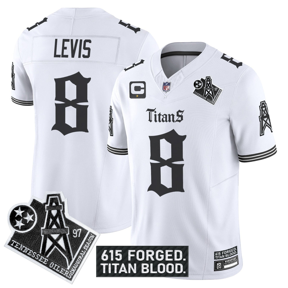 Men's Tennessee Titans 'Titan Gothic Shadows Drop' Vapor Limited Jersey - All Stitched