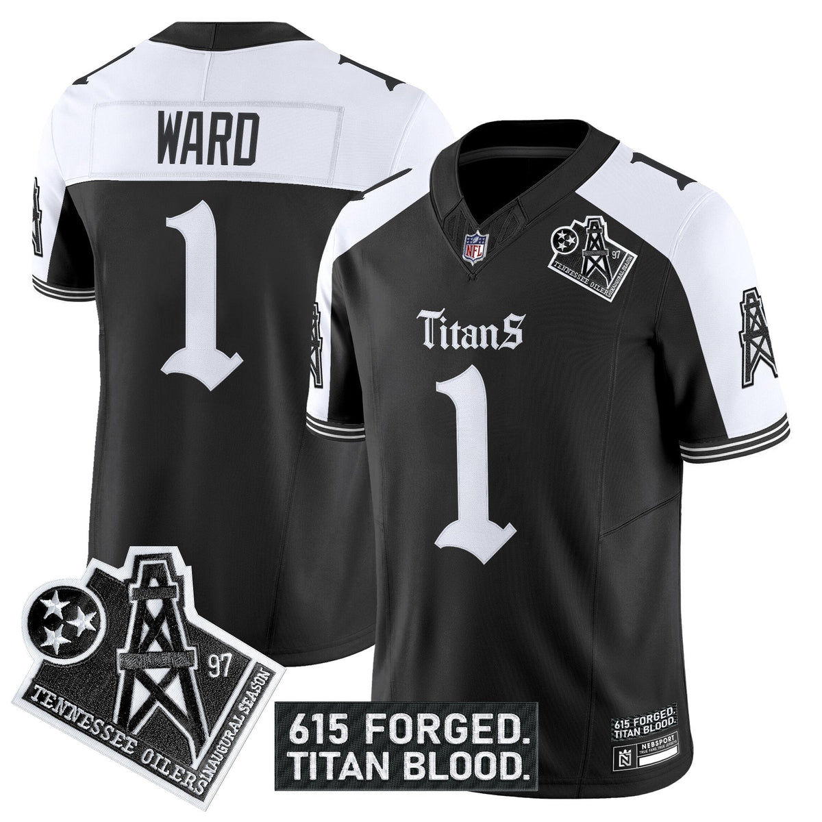 Men's Tennessee Titans 'Titan Gothic Shadows Drop' Vapor Limited Jersey - All Stitched
