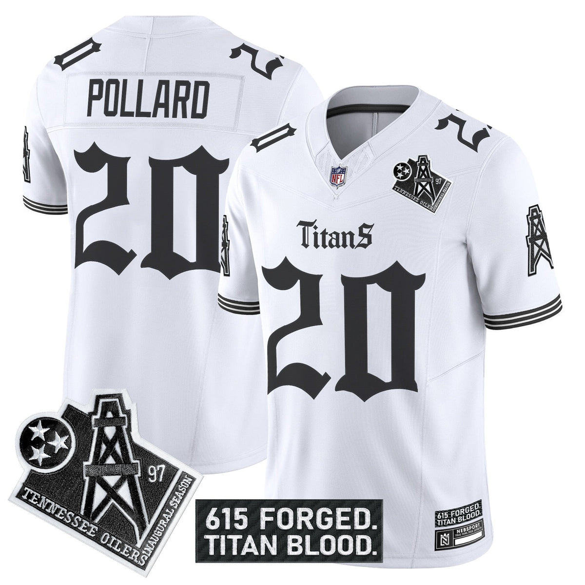 Men's Tennessee Titans 'Titan Gothic Shadows Drop' Vapor Limited Jersey - All Stitched