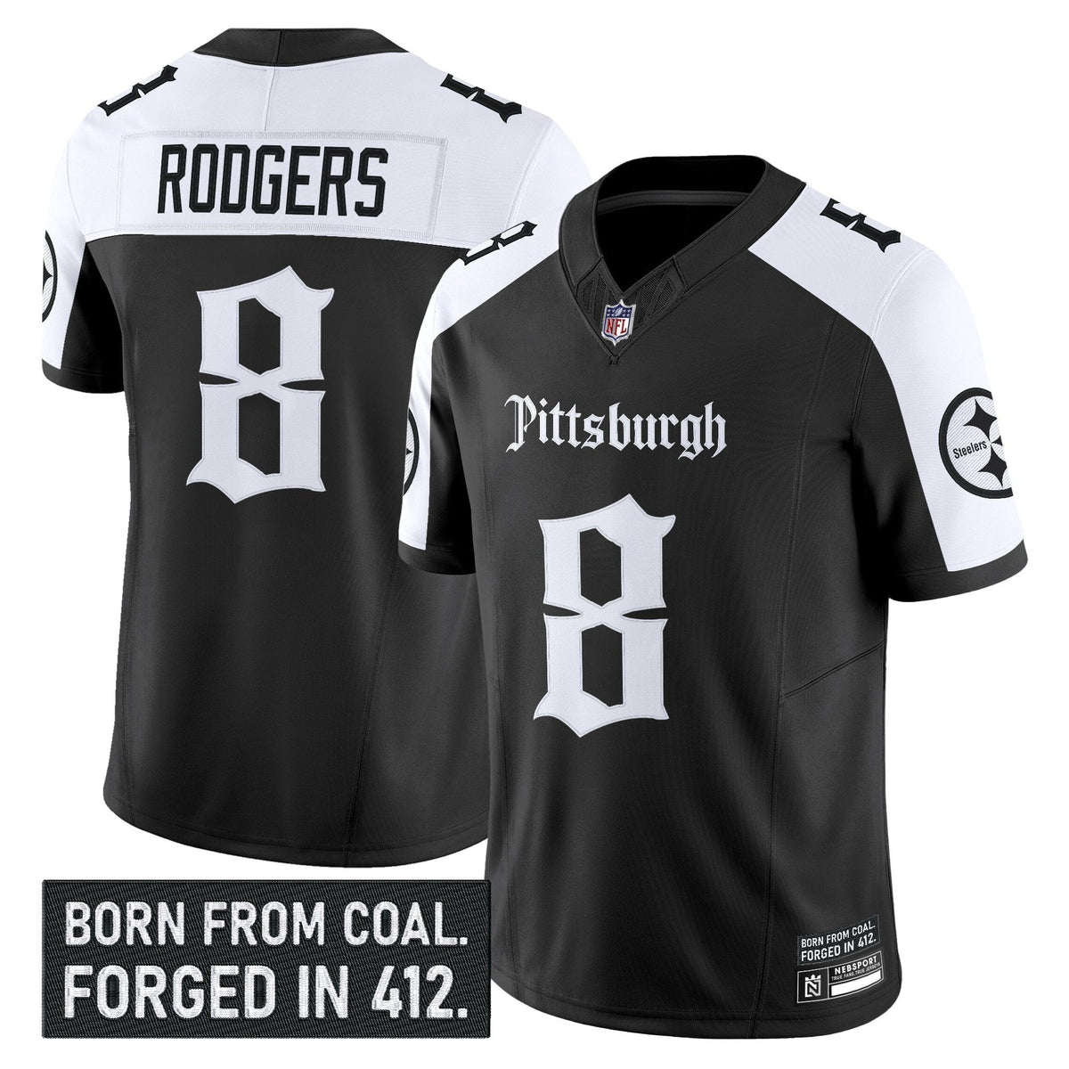 Men's Pittsburgh Steelers 'Gothic Steel City Edition' Vapor Limited Jersey - All Stitched