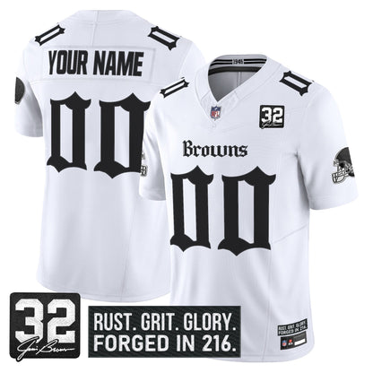 Cleveland Browns 'Gothic Dawg Shadows Drop' Vapor Limited Custom Jersey - All Stitched
