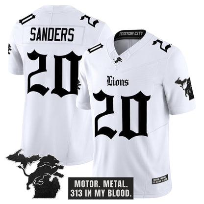 Men's Detroit Lions 'Gothic Motor Grit Edition' Vapor Limited Jersey V2 - All Stitched