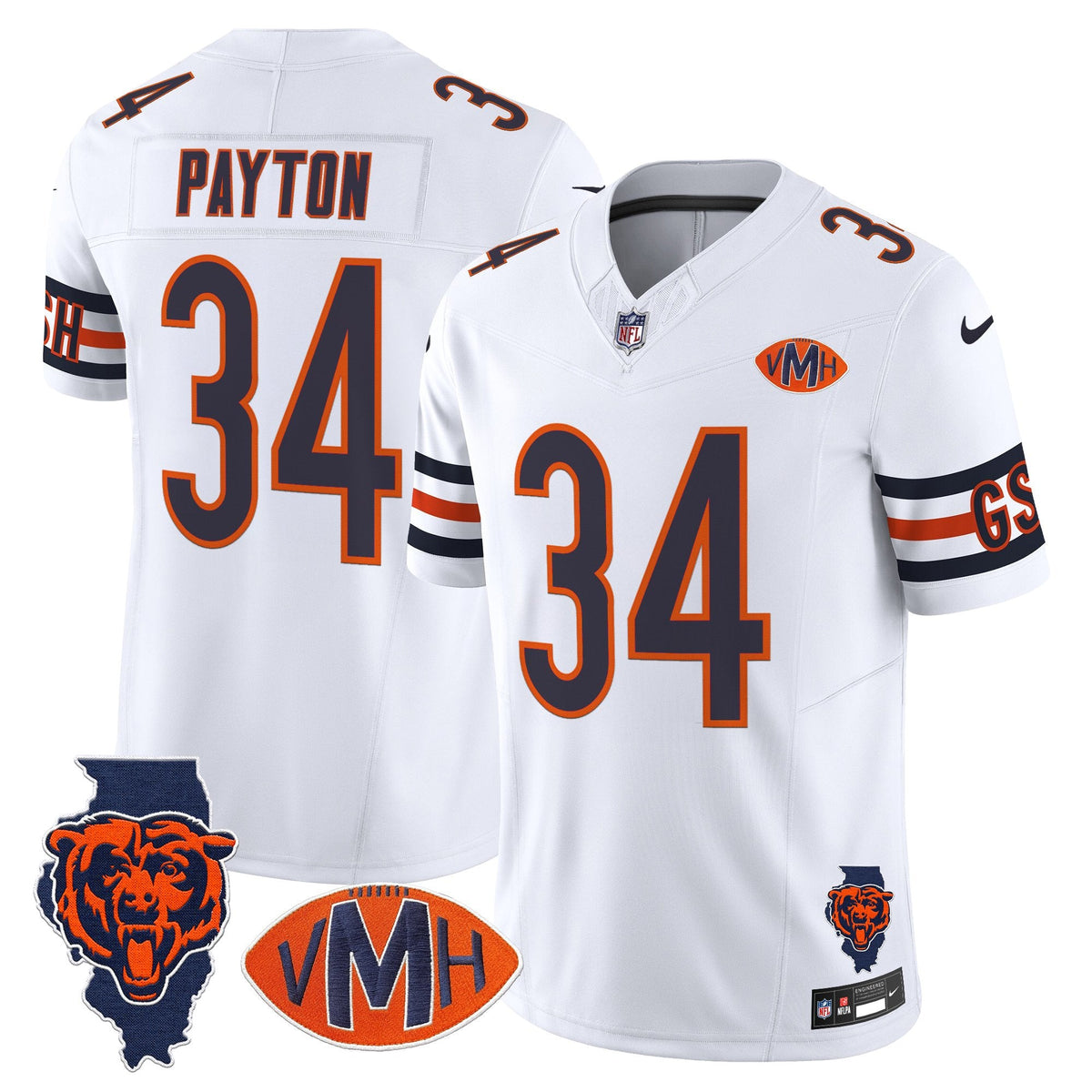 Men's Chicago Bears Virginia McCaskey Memorial Patch Vapor Jersey - All Stitched